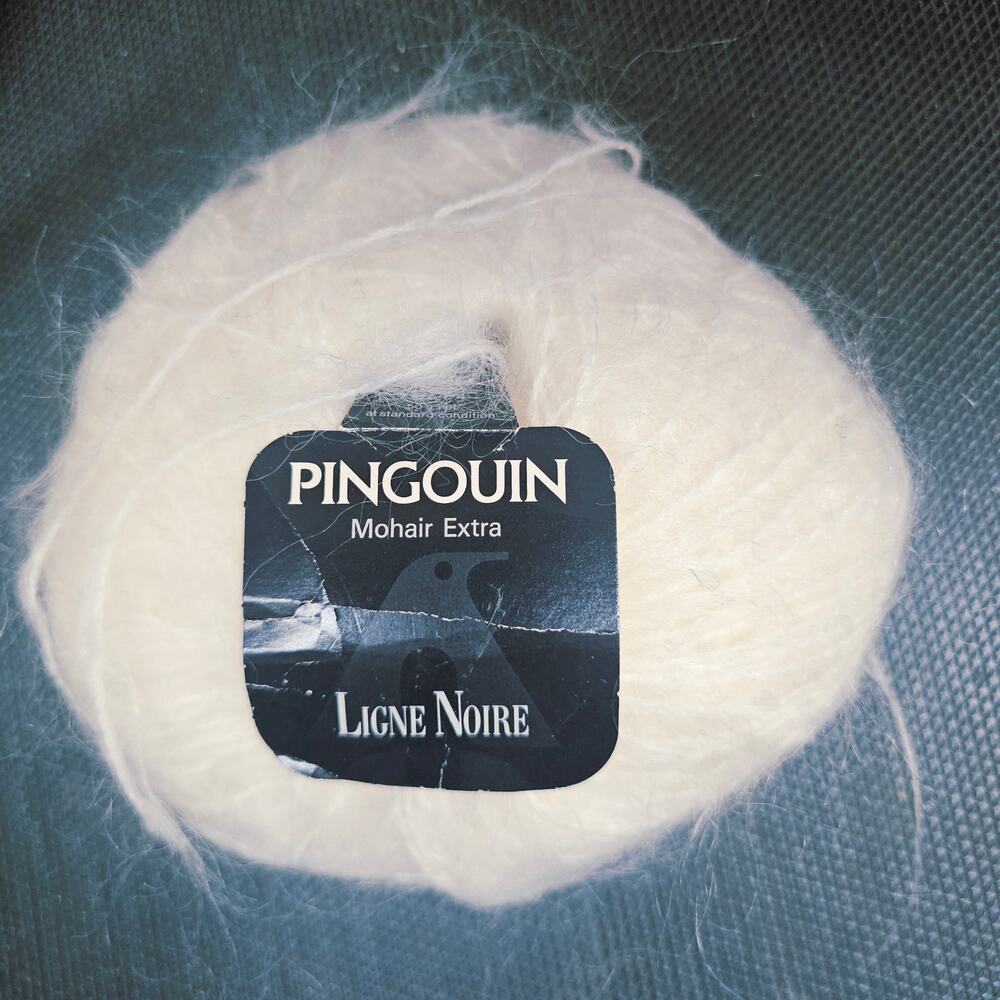 PINGOUIN MOHAIR EXTRA LIGNE NOIRE Yarn Undyed 75% Goat Mohair 50 gr France fluff